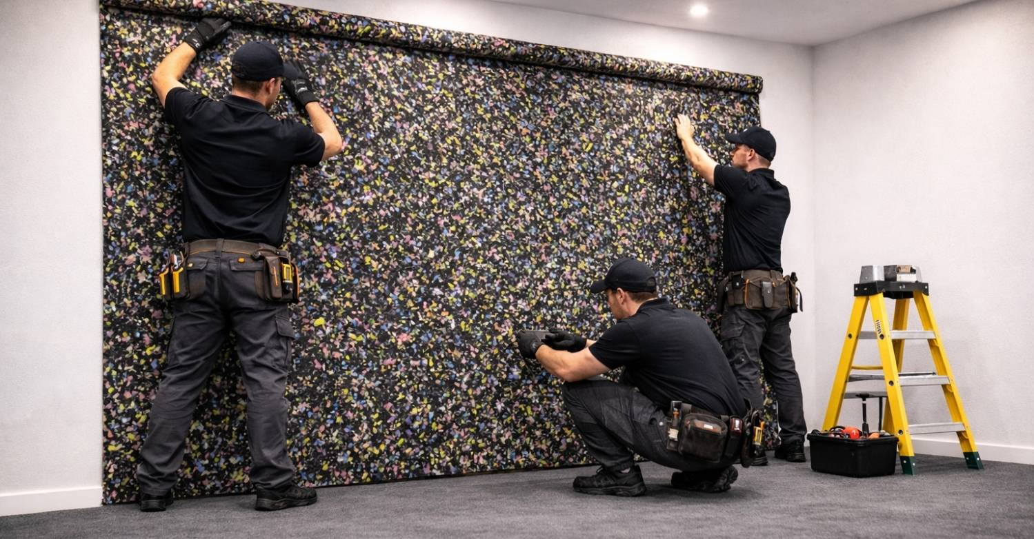 Acoustic foam panels for targeted echo and reflection control in auditoriums